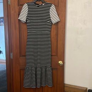 Black and white stripe dress